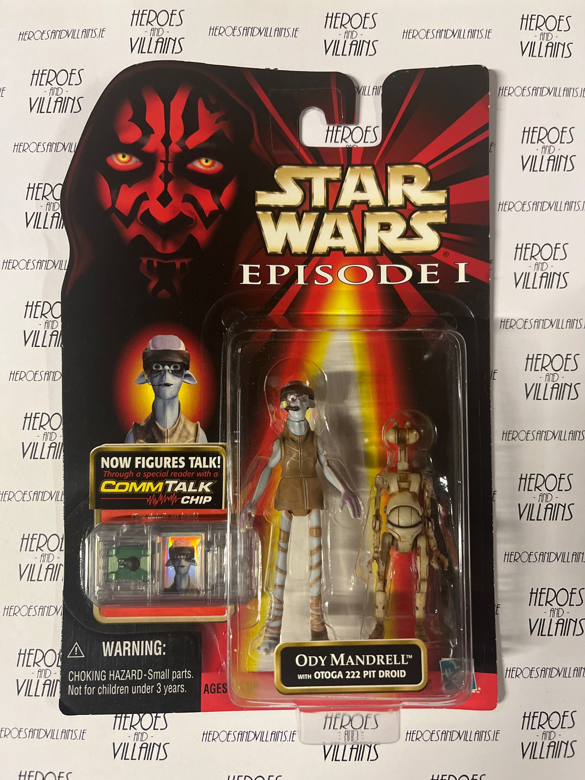 STAR WARS 3 3/4” TPM ODY MANDRELL WITH OTOGA 222 PIT DROID (HASBRO 1999)