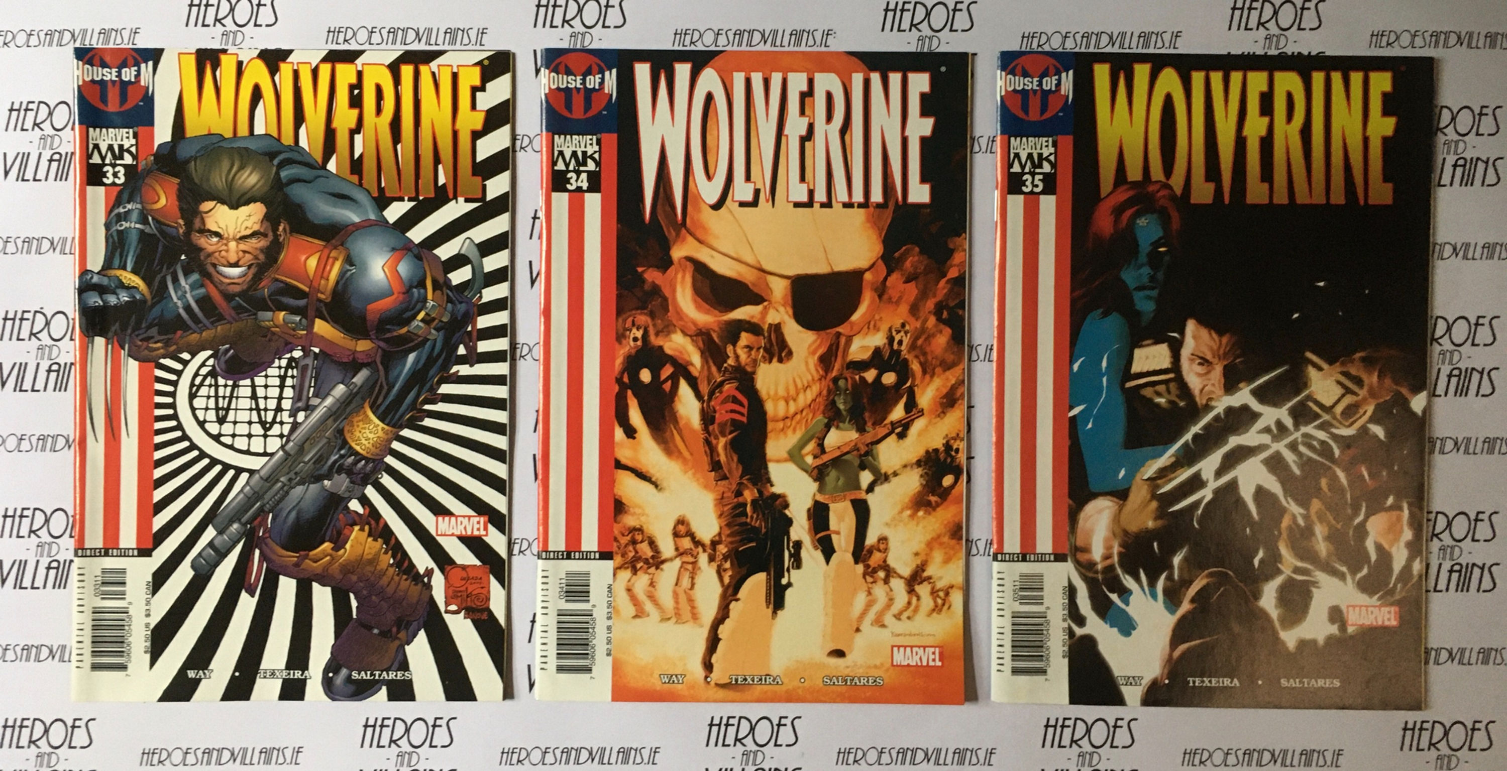 WOLVERINE MARVEL KNIGHTS #33-35 CHASING GHOSTS STORY ARC HOUSE OF M TIE IN (MARV