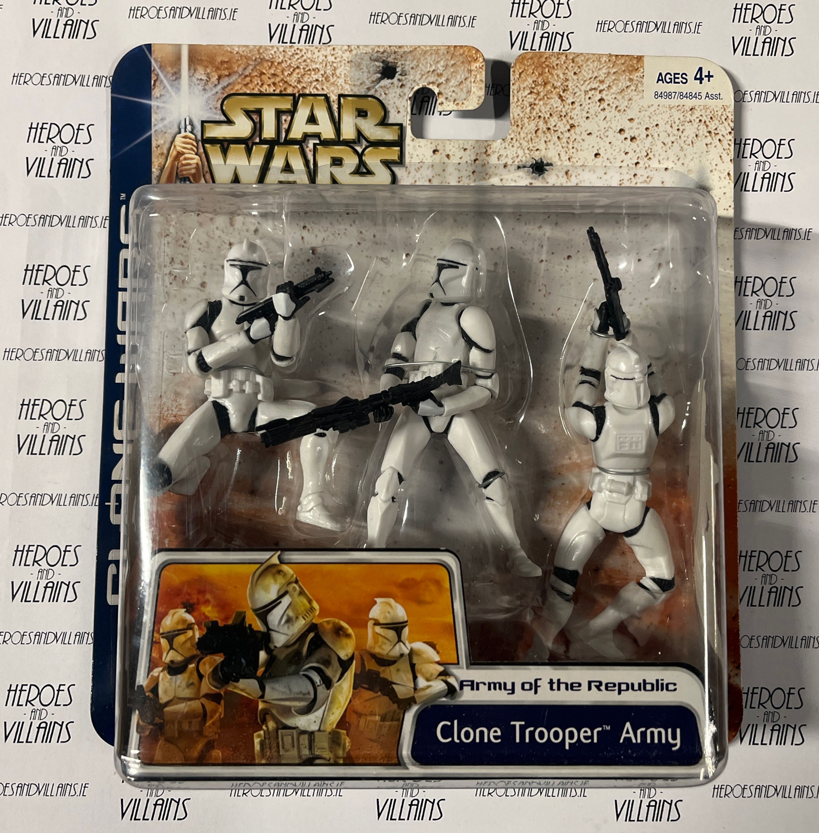 STAR WARS 3 3/4” CLONE WARS CLONE TROOPER ARMY (HASBRO 2003)