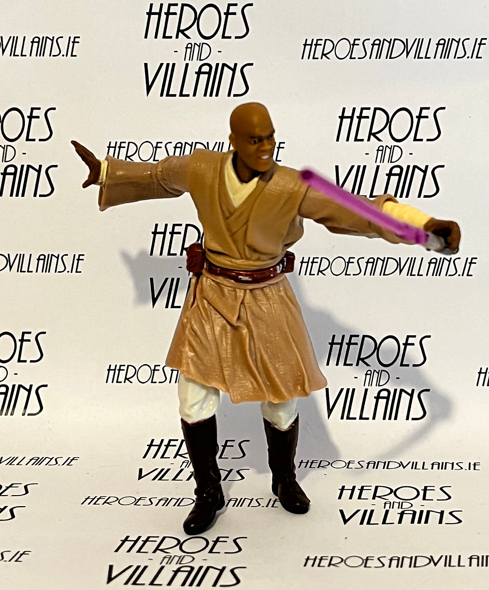 Miniatura: STAR WARS 3 3/4" EPISODE 2 MACE WINDU WITH BLAST APART BATTLE DROID  (HASBRO 200