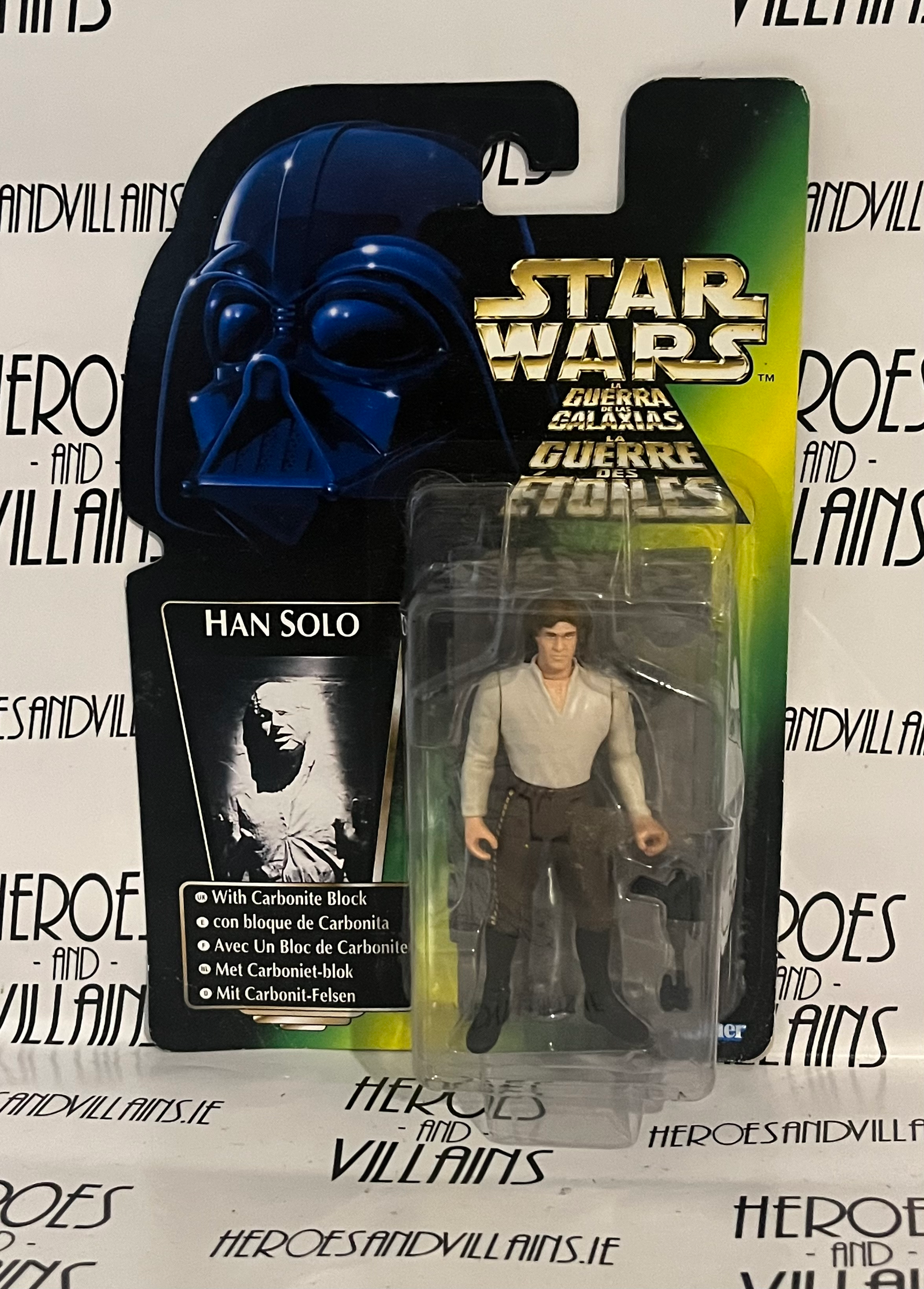 STAR WARS 3 3/4” POTF ROTJ HAN SOLO IN CARBONITE (HASBRO 1996)