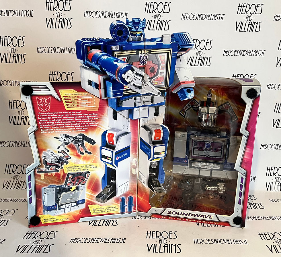 Thumbnail: TRANSFORMERS G1 COMMERATIVE DECEPTICON SOUNDWAVE AND 5 TAPES (HASBRO 2012)