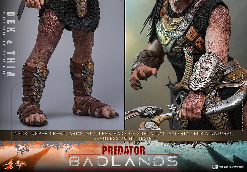 Miniature : PRE-ORDER: PREDATOR BADLANDS 1/6 DEK AND THIA SET MMS850 (HOT TOYS 2026)