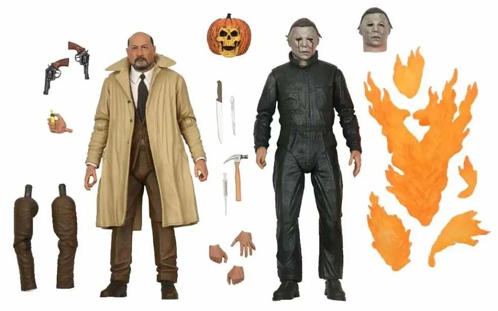 Miniature : HALLOWEEN II ULTIMATE DR.LOOMIS AND MICHAEL MYERS SET (NECA 2022)