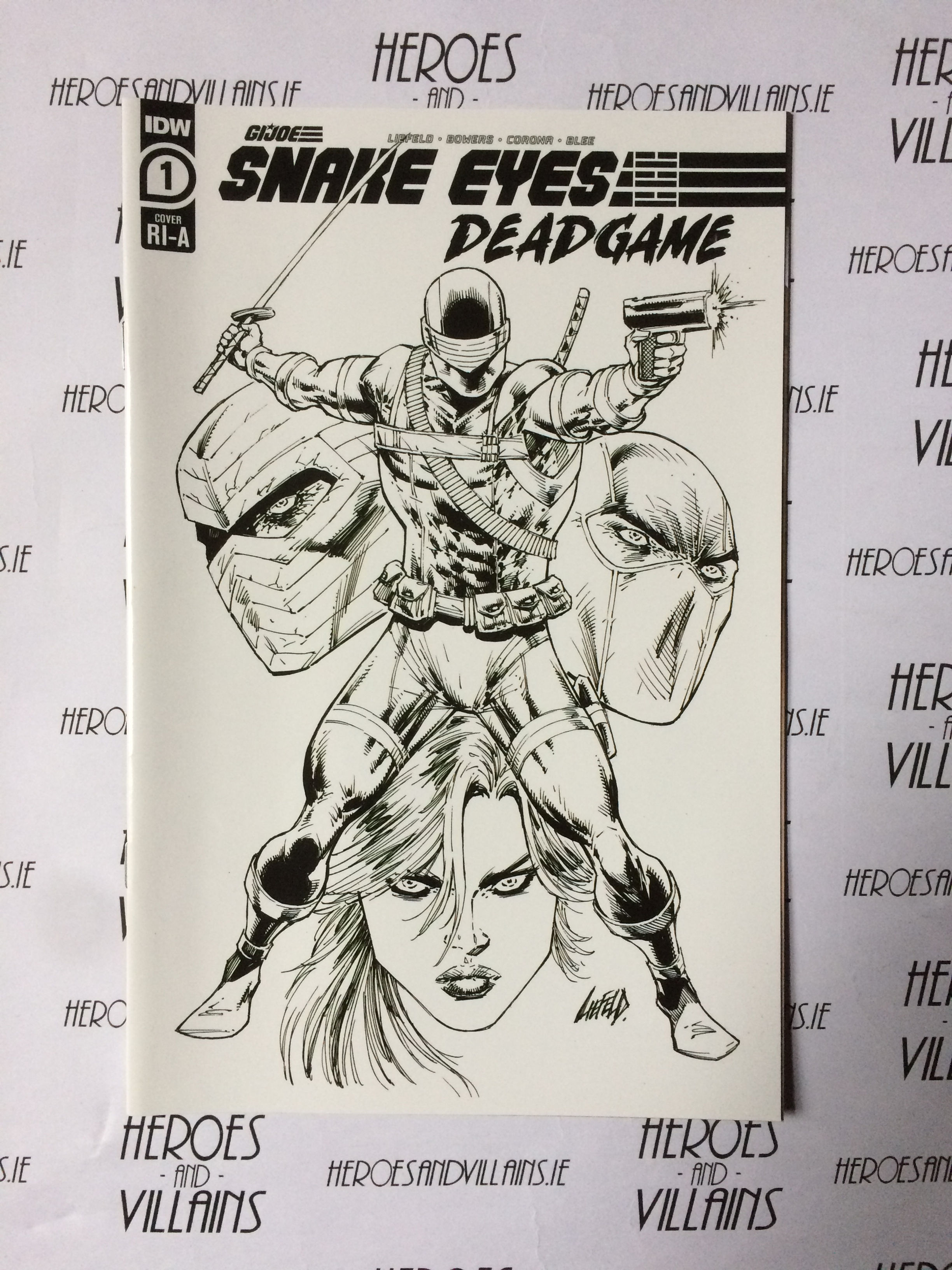 GI JOE SNAKE EYES DEADGAME #1 ROB LIEFELD RI-A VARIANT (IDW 2020)