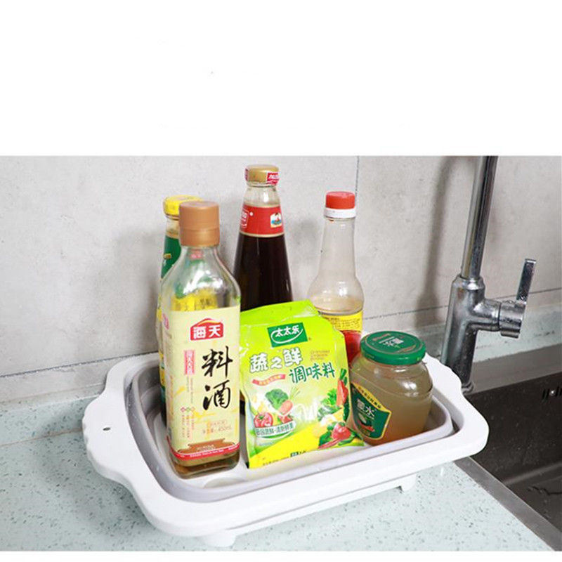 Thumbnail: Multifunctional Folding Cutting Board with Drain Basket