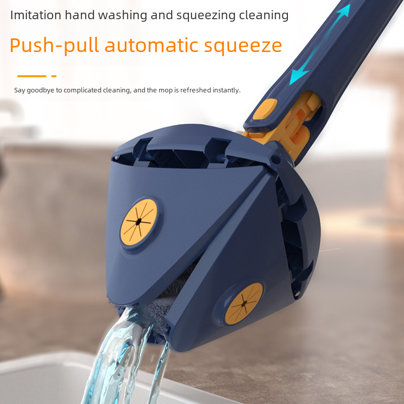 Thumbnail: Triangular Spin Mop with No-Hand Washing Feature