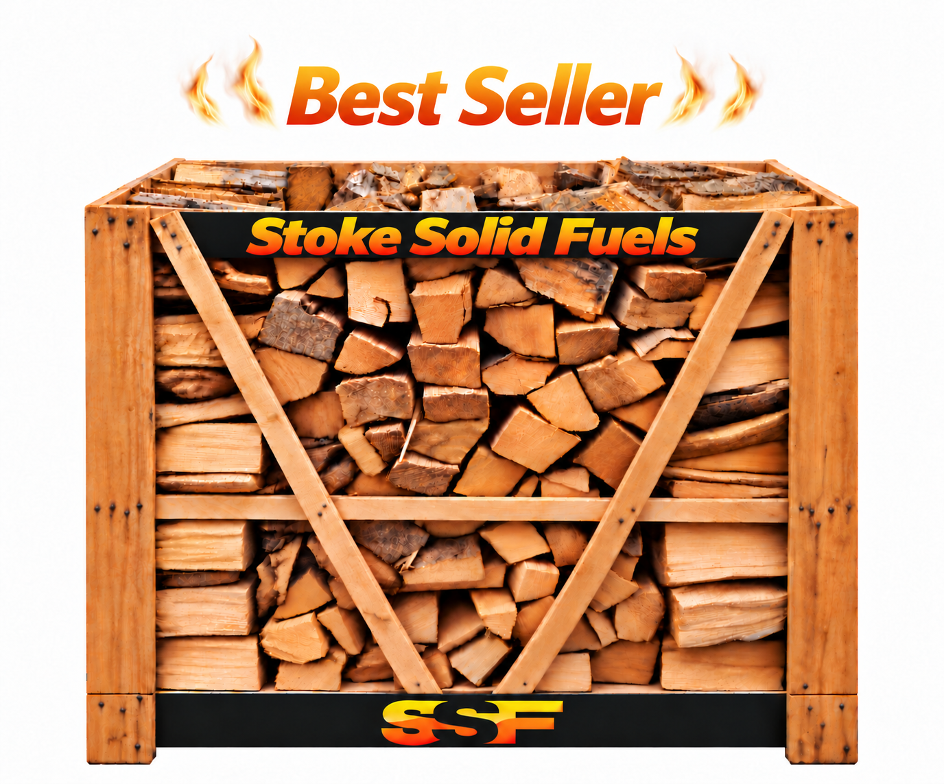 Kiln Dried Beech Firewood Logs - Full Crate, 3 Rows, 1.2 m³