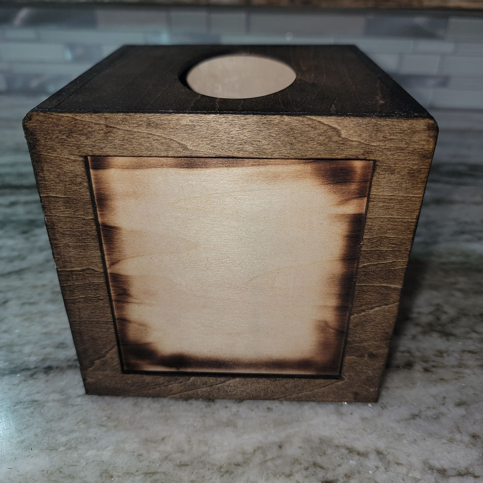 Thumbnail: Square Wood Tissue Box with Changeable Sides