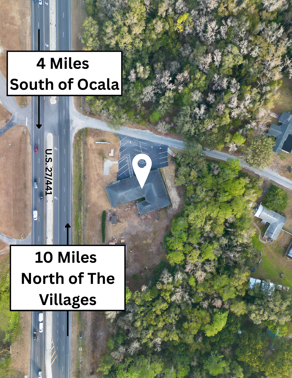 overhead map view of Olde Rusty Barn Antiques