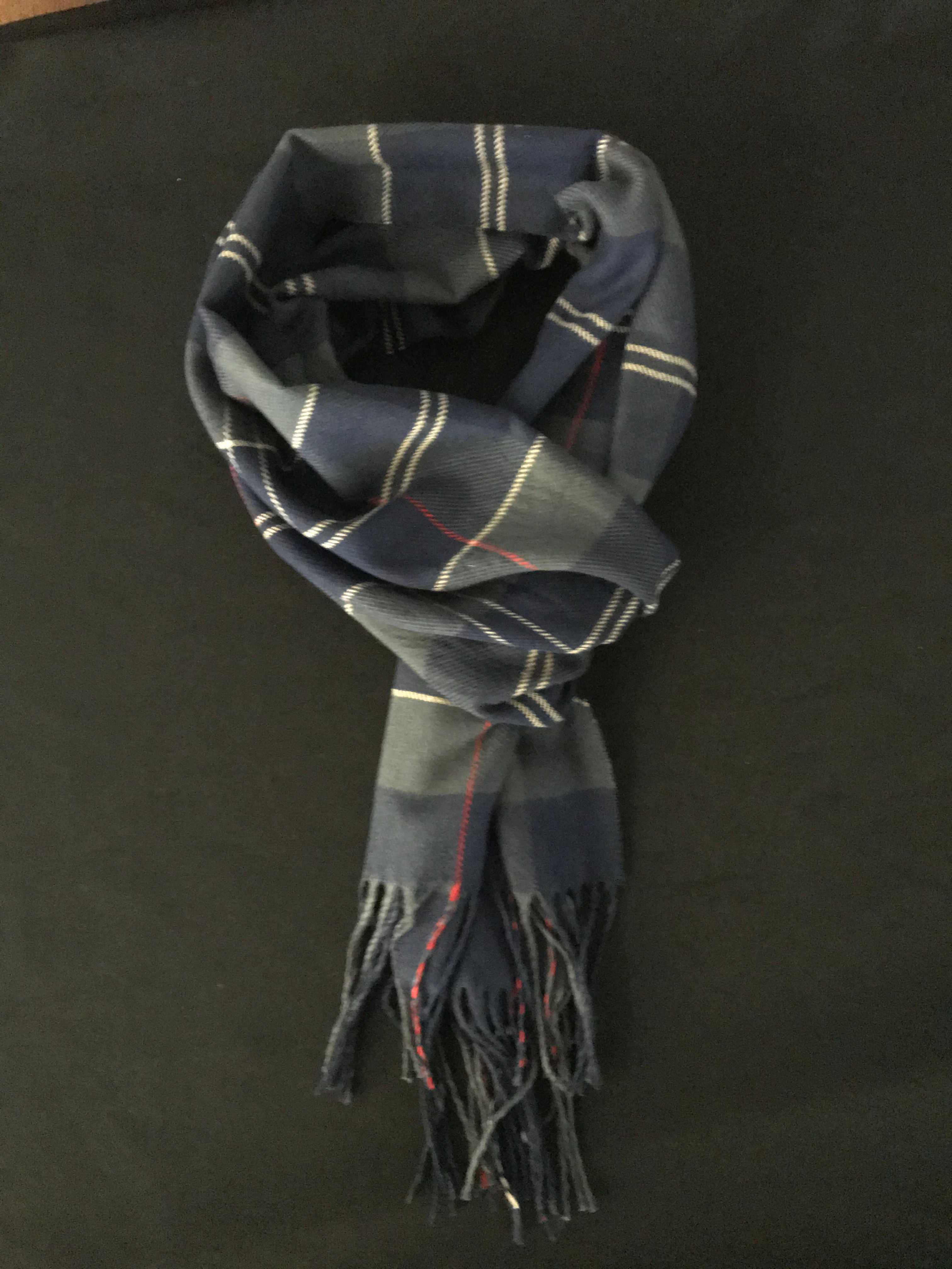 Dark Green and Blue Scarf