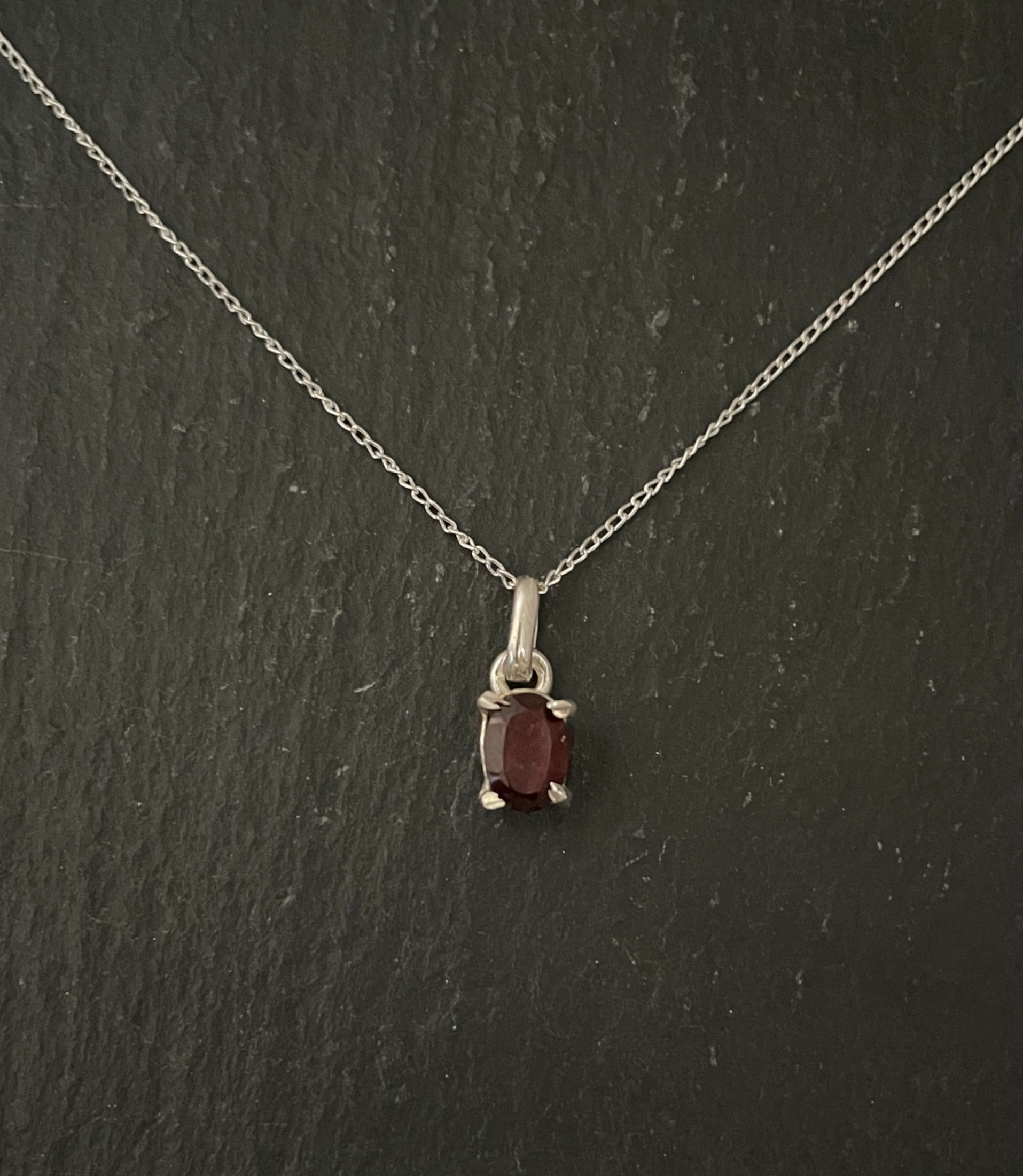 Oval Garnet Pendant