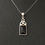Thumbnail: Black Onyx and Silver Rectangle Pendant