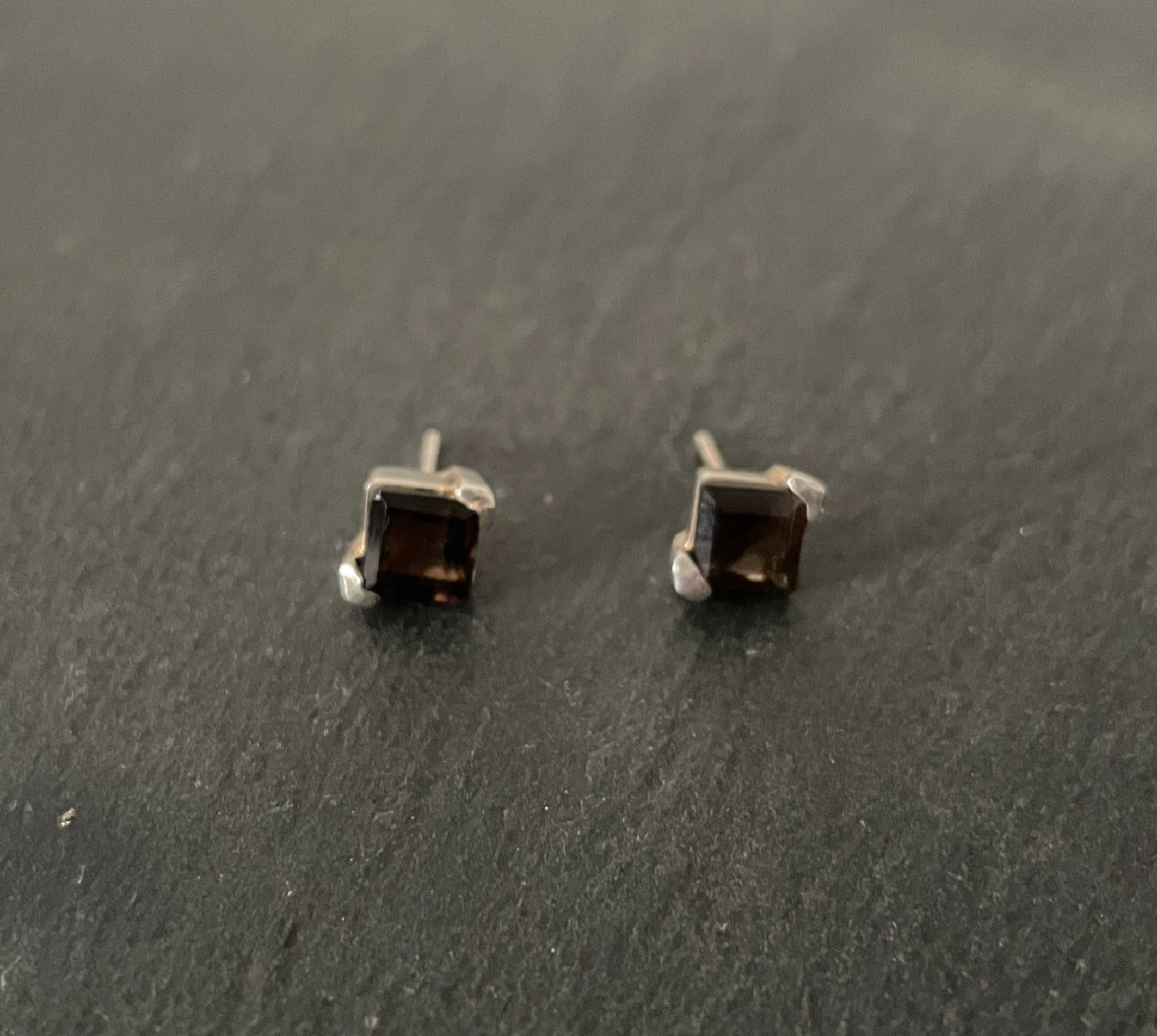 Smokey Quartz Kite Studs