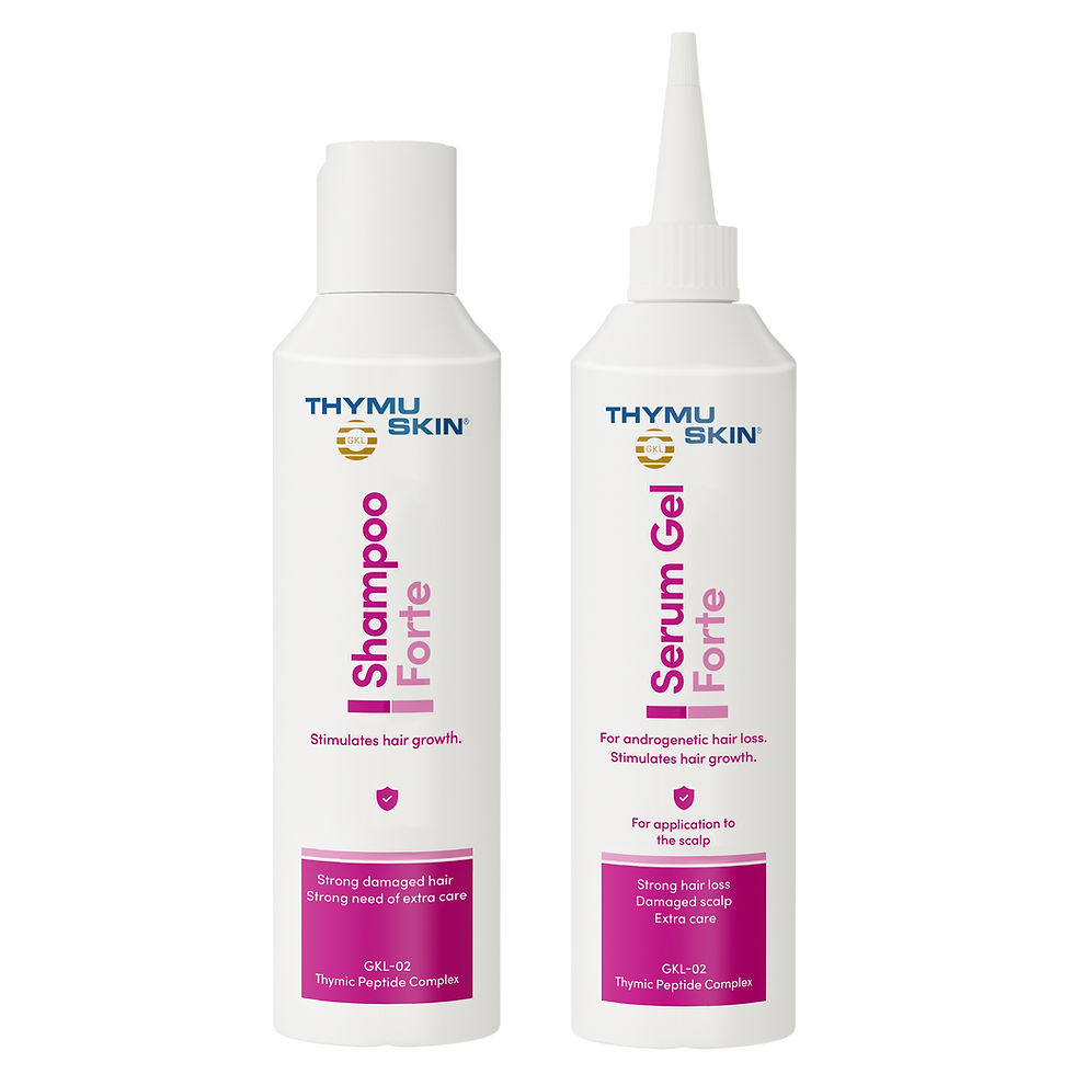 Thumbnail: NEW Thymuskin Forte Set 200ml | chemo hair loss | damaged scalp