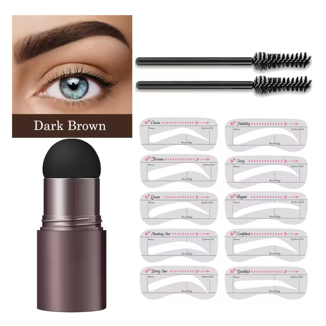 NEW Eyebrow Stamp Stencil Kit - Dark Brown