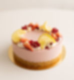 Mansikka-sitruuna moussekakku