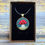 Thumbnail: Teal Mushroom Round Bronze Necklace 