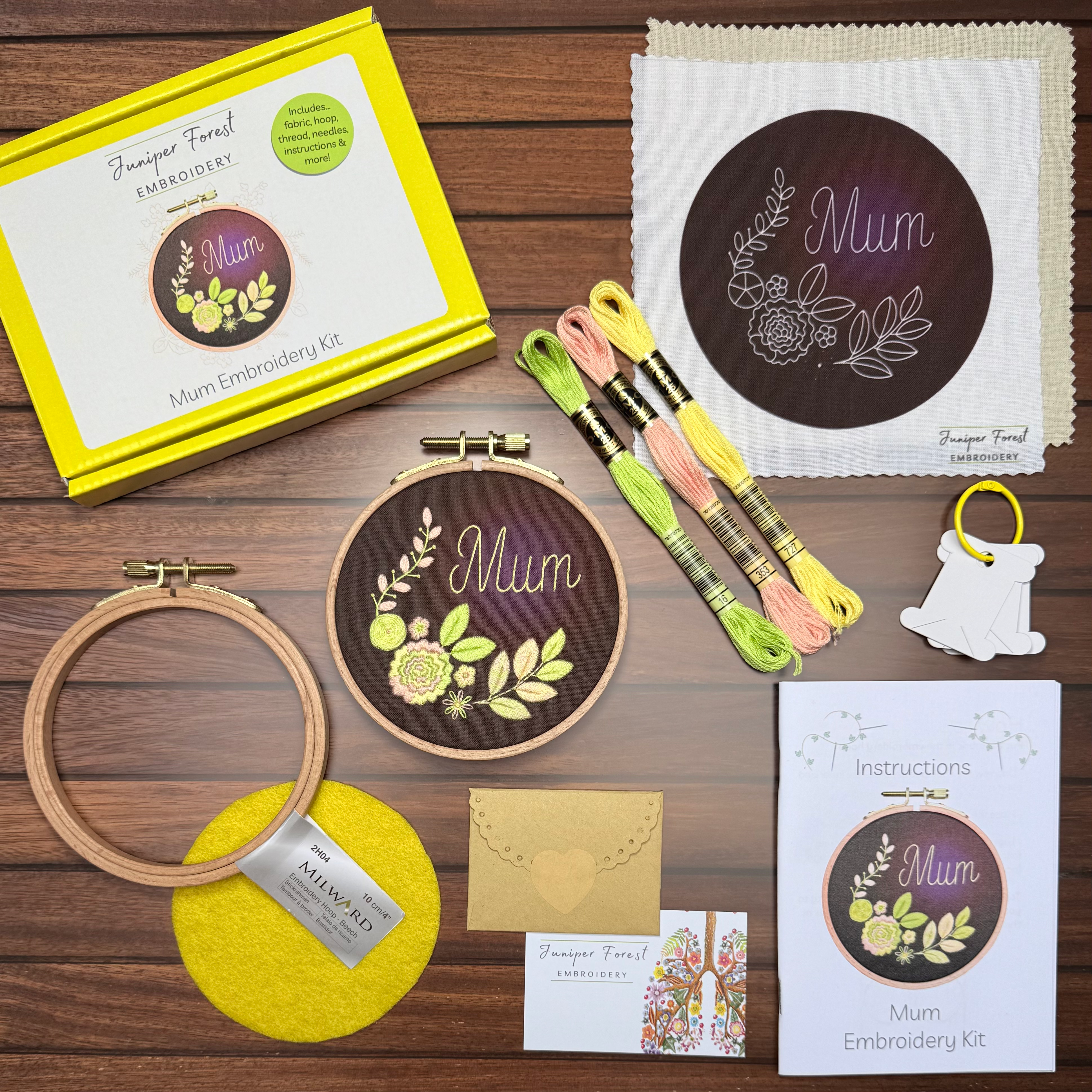 Small Embroidery Kit - Mum