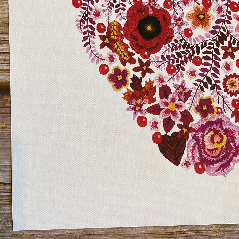 Thumbnail: Close-up of lower floral heart detail