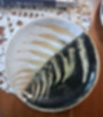 BW fern print dish