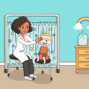 Digital illustration for children's book, character design, playful and colorful style