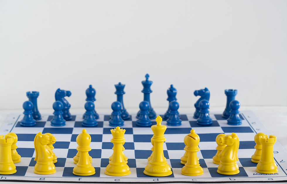 Miniatura: Set de Ajedrez Profesional Magnus Azul con Amarillo