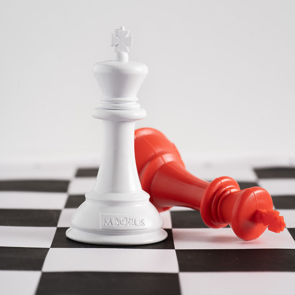 Miniatura: Set de Ajedrez Profesional Magnus Rojo con Blanco