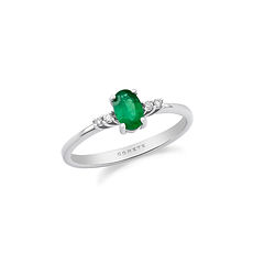Anello Oro e Diamanti bianchi, Smeraldo ovale Collezione Fantasia di Colore Comete Gioielli