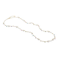 Collana Argento 925‰ con cristalli multicolor e Perle Acquadolce Collezione Cromatica Comete Gioielli