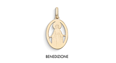 Ciondolo mujer en Oro amarillo con ícono Madonna de Comete Joyas