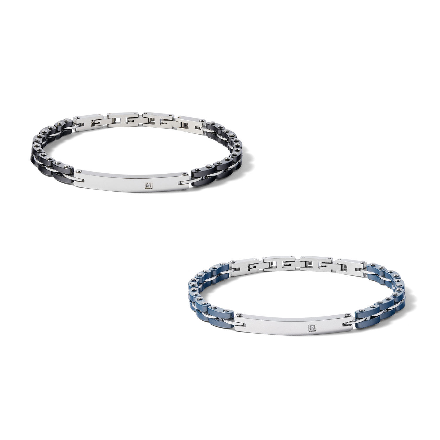 Steel and ceramic Tyres bracelets