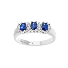 Ring in Goud Diamanten en Blauwe Saffieren van de Collectie Duchessa Comete Sieraden