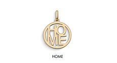 Colgante de mujer en Oro amarillo con la palabra Home Comete Gioielli