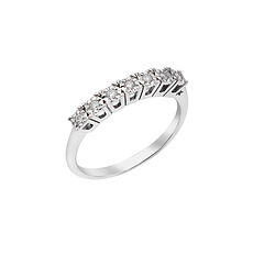 Anello in Oro bianco 750‰ e Diamanti Comete Gioielli