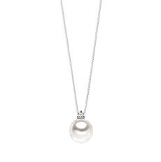Collana Punto luce Perla in Oro e Diamante 3 griffes della Collezione Punti Luce Perle Comete Gioielli