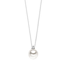Collana Punto luce Perla in Oro e Diamante 3 griffes della Collezione Punti Luce Perle Comete Gioielli