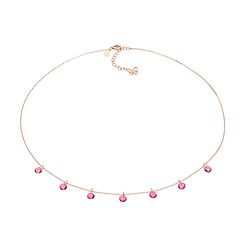 Girocollo in Argento e cristalli briolette rubino della Collezione Glamour Comete Gioielli