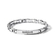 Senior-Armband aus Stahl und weißen Diamanten aus der Kollektion Comete SCHMUCK