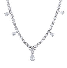 925‰ hõbedast ja valgest tsirkoonist kaelakee Glamour Collection Comete Gioielli
