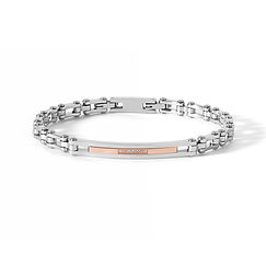 Bracelet in steel and rose gold PVD with zirconia from the Zip Collection Comete Jewelry
