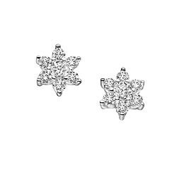 Orecchini fiore in Oro e Diamanti della Collezione Rose di Diamanti Comete Gioielli