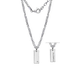 Girocollo in Argento 925‰ e Diamante bianco Collezione Chain Comete Gioielli