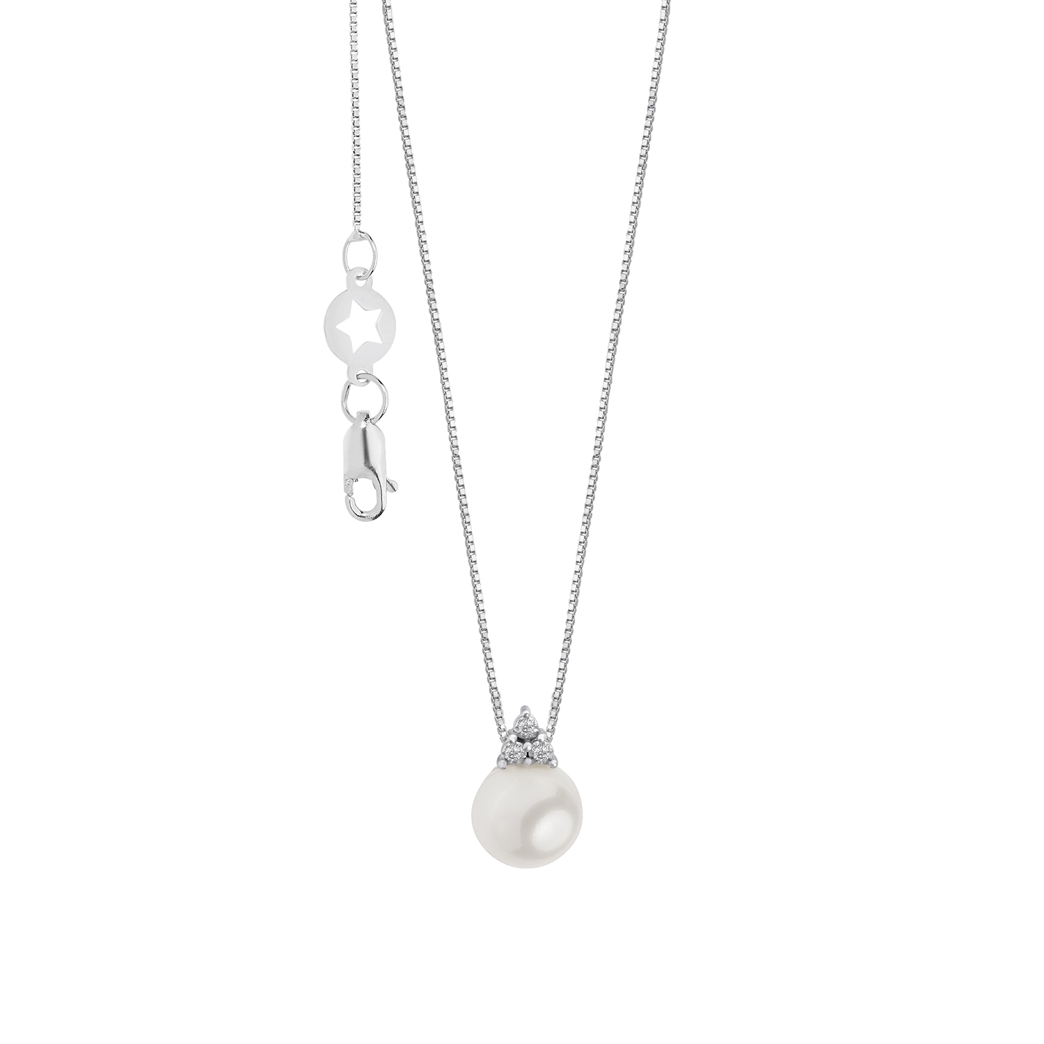 Comete Girocollo Fantasia Di Perle In Oro 750‰ Con Diamanti E Perle | Collana Donna Preziosa Con Diamante 0,15 Ct G SI - 4