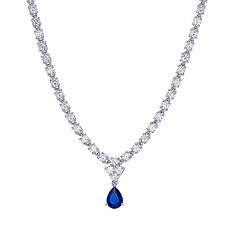 Girocollo in Argento 925‰ e Zirconi bianchi e blu Collezione Glamour Comete Gioielli