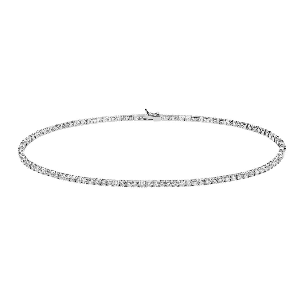 Collana Tennis in Argento con zirconi bianchi Comete Gioielli