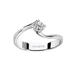 Solitario Valentino in Oro e Diamante della Collezione Pegni d'Amore Comete Gioielli