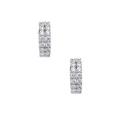 925‰ Silberohrringe mit weißen Zirkonen Glamour Kollektion COMETE SCHMUCK