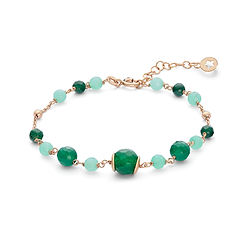 Bracciale Argento 925‰ con Agata, Giada e Quarzo colorati Collezione Cromatica Comete Gioielli