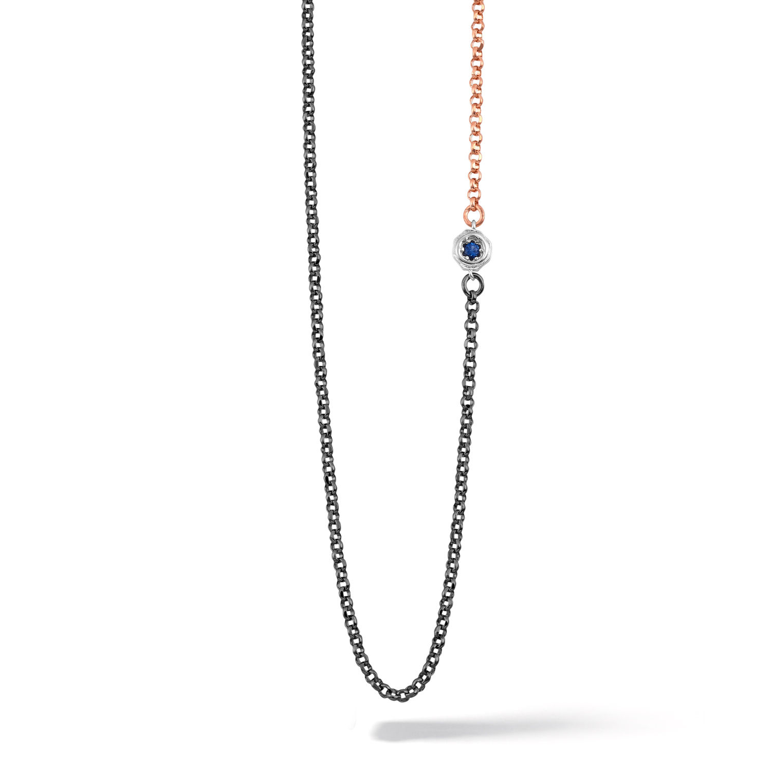 Girocollo in Argento double, rosè e brunito Comete Gioielli